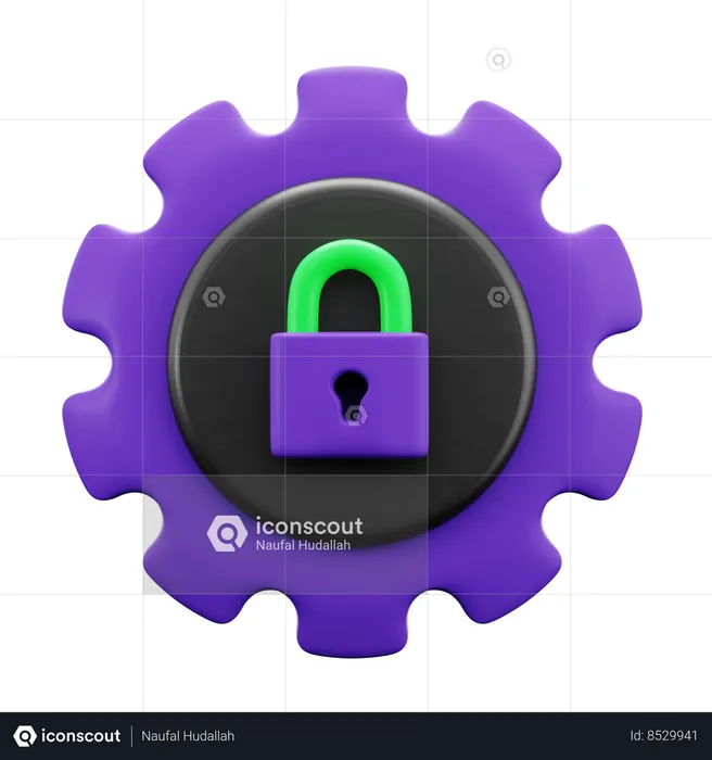 Cyber Security Maintenance  3D Icon