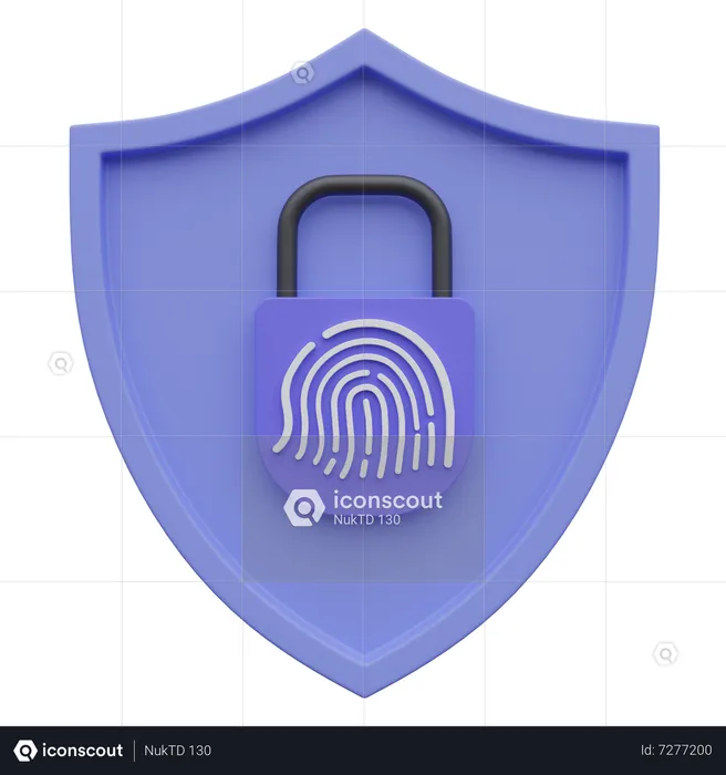 Cyber security,protect shield  3D Icon