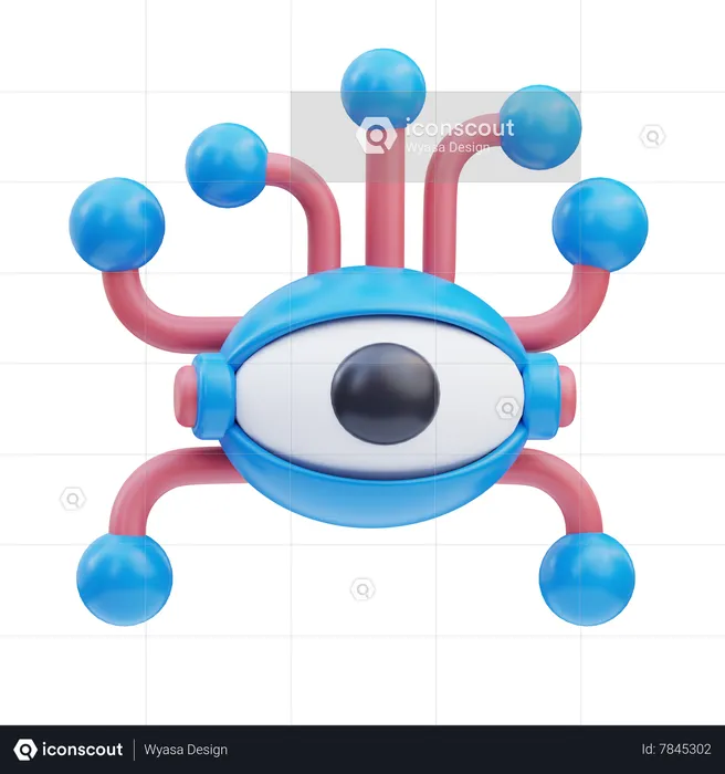 Cyborg Eye  3D Icon
