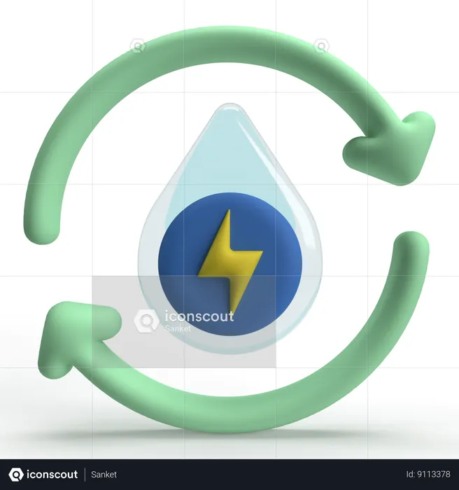 Cycle de l'eau  3D Icon