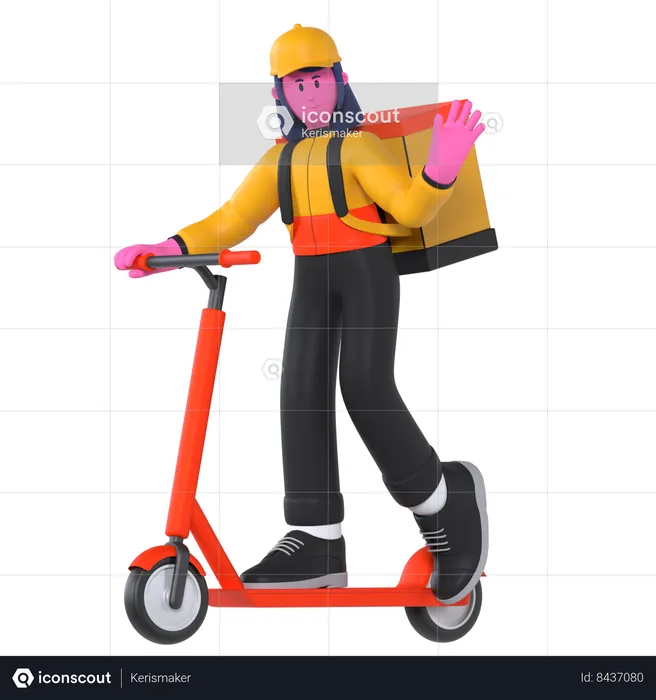 Cycle delivery  3D Illustration