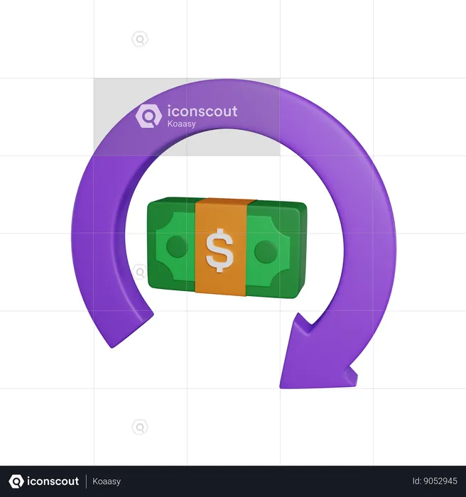 Cycle du dollar  3D Icon