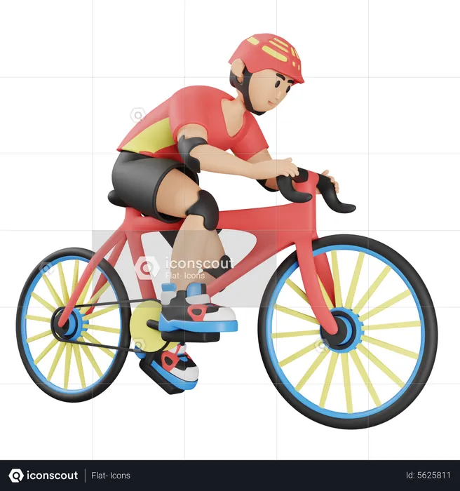 Cycling  3D Illustration