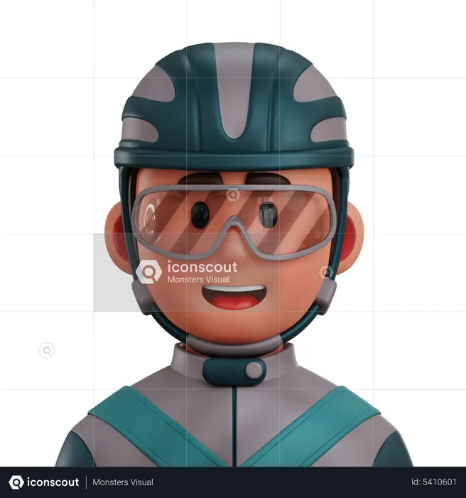 Cycling Player  3D Icon