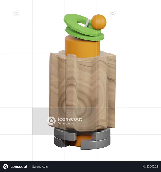 Cylinder Abstract Shape  3D Icon