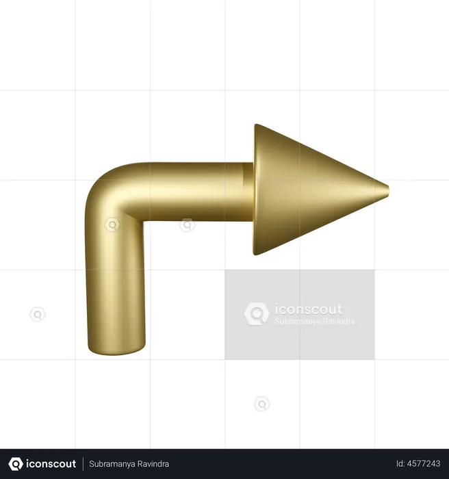 Cylinder Arrow Right  3D Illustration