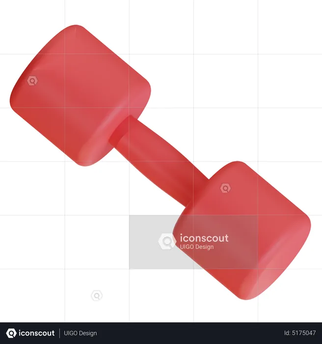 Cylinder Dumbbell  3D Icon