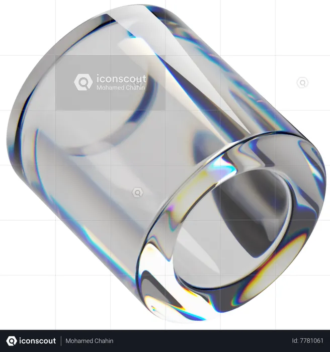 Cylinder Hollow  3D Icon