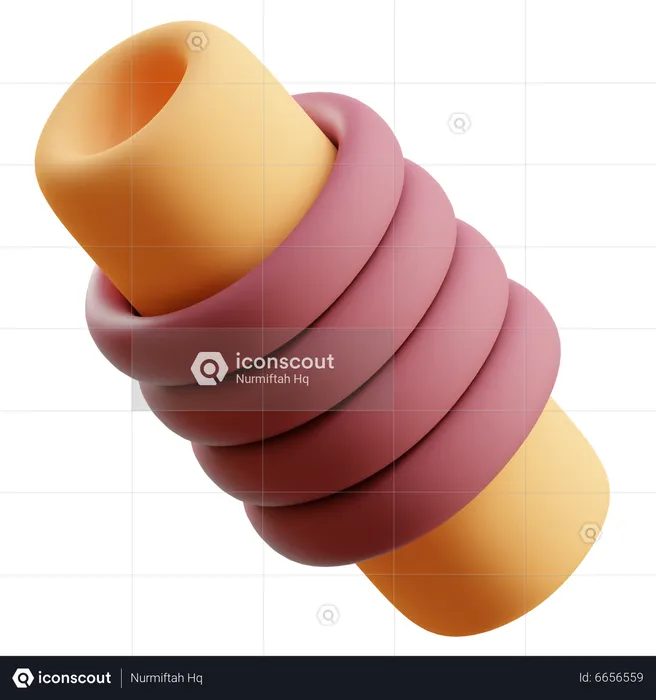 Cylinder Rings Abstract Shape  3D Icon