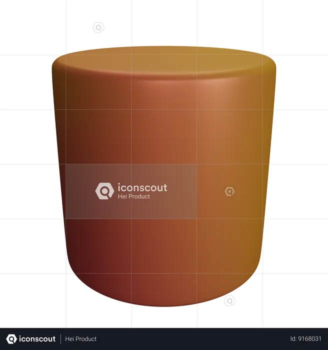 Cylinder shape  3D Icon