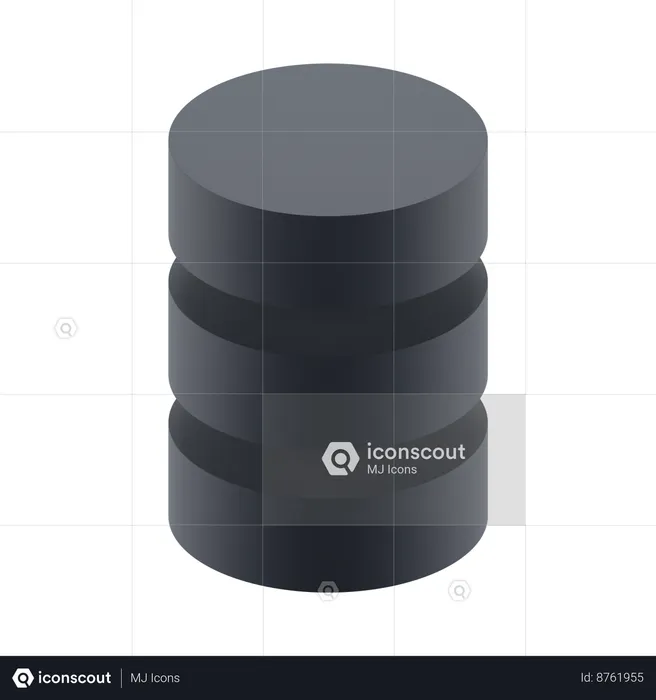 Cylinder Stack  3D Icon