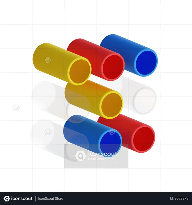 Cylinders  3D Illustration