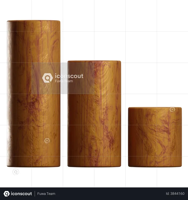 Cylinders Shape  3D Illustration