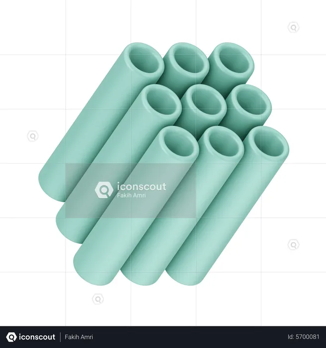 Cylinders Shape  3D Icon
