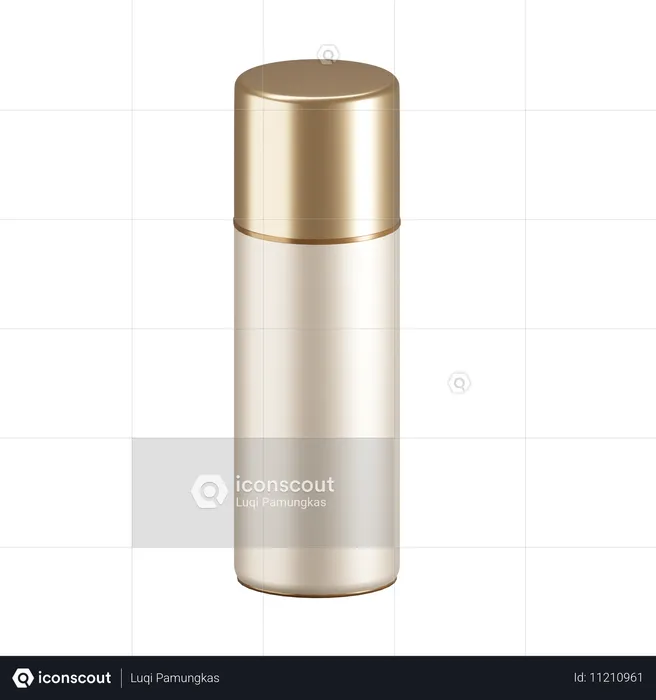 Cylindrical Bottle  3D Icon