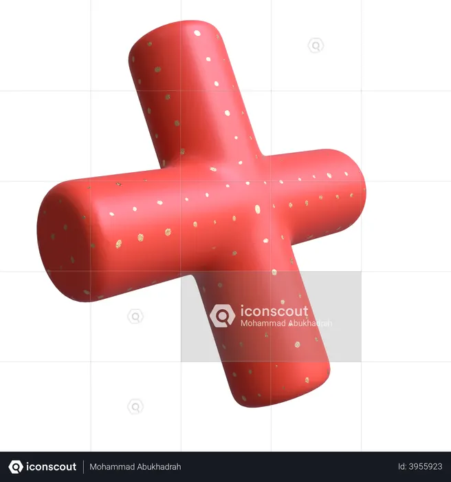 Cylindrical Cross  3D Icon