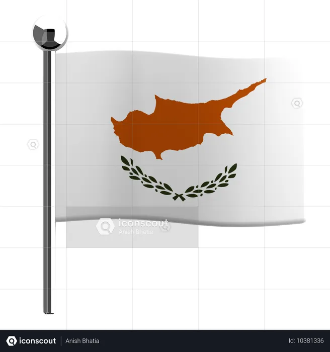 Cyprus Flag 3D Icon