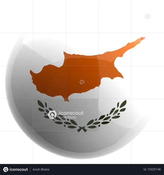 Cyprus Flag 3D Icon