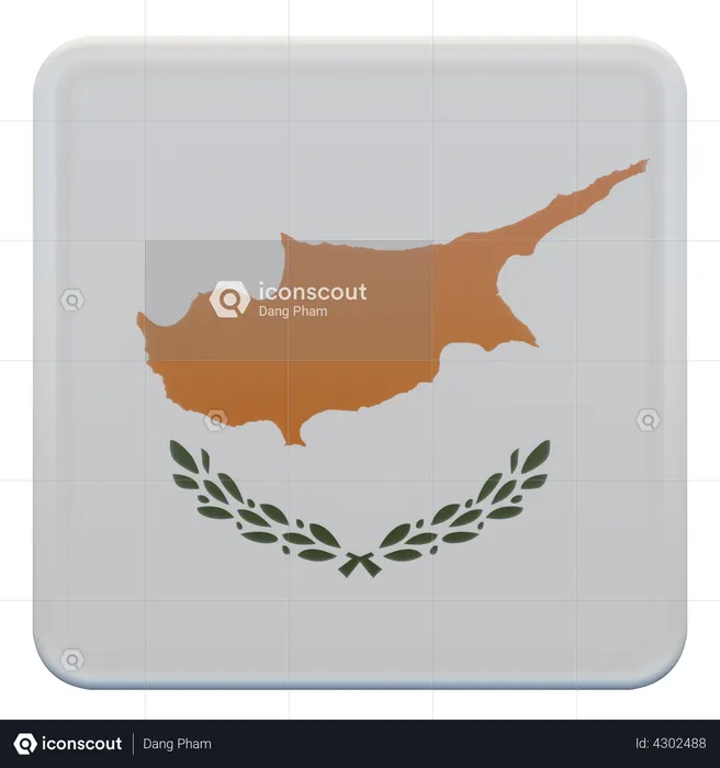 Cyprus Flag Flag 3D Illustration