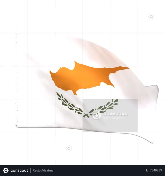 Cyprus Flag Flag 3D Icon