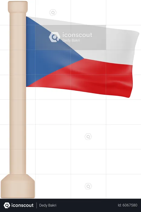 Czech Republic Flag Flag 3D Icon