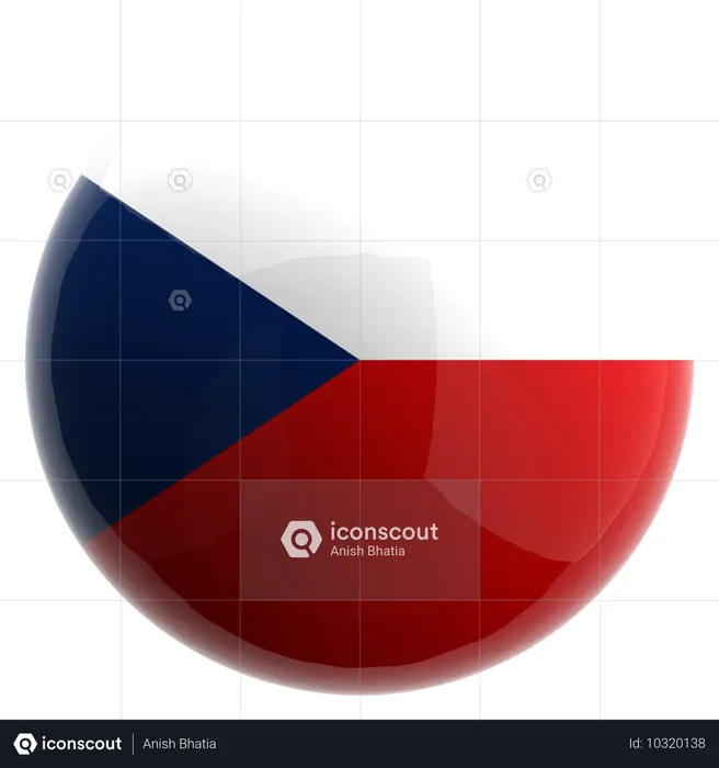 Czechia Flag 3D Icon