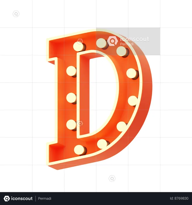 D  3D Icon