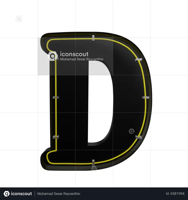 D-Alphabet  3D Icon