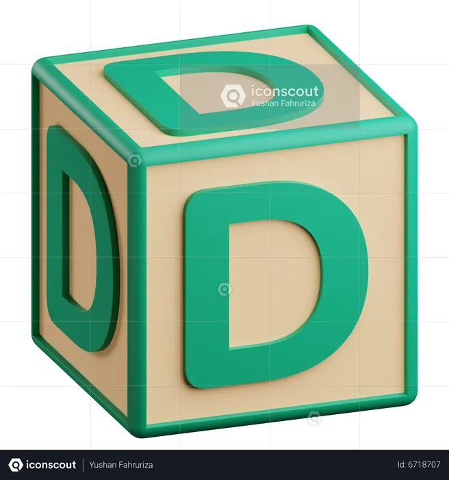 Buchstabe d  3D Icon