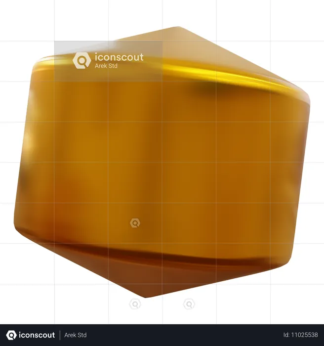 D Goldzylinder  3D Icon