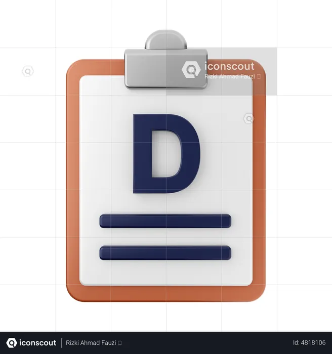 D Grade Report  3D Icon