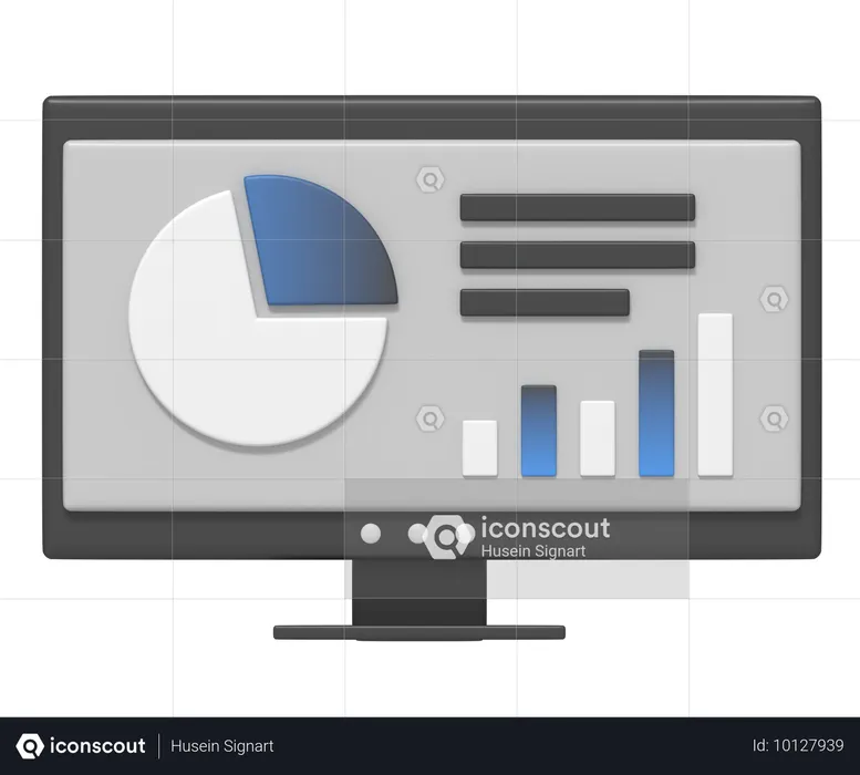 Painel de estatísticas de dados  3D Icon