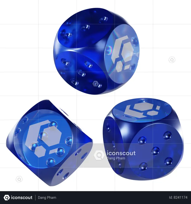 Dados de vidrio fundente criptográfico  3D Icon