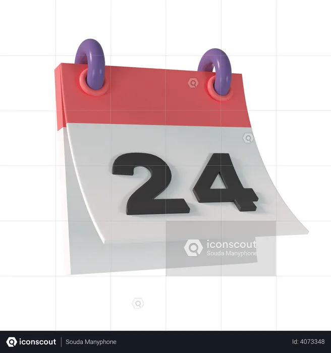 Daily calendar  3D Illustration