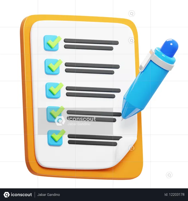 Daily Checklist  3D Icon