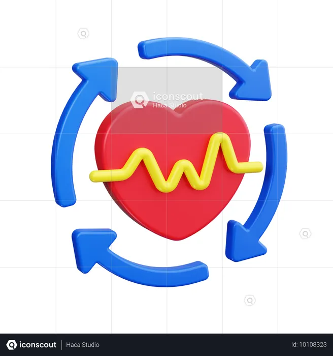 毎日の健康アプリ  3D Icon