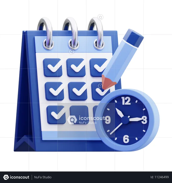 Daily Task Calendar  3D Icon