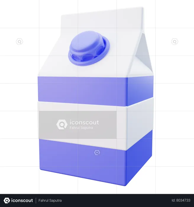 Dairy Carton Milk  3D Icon