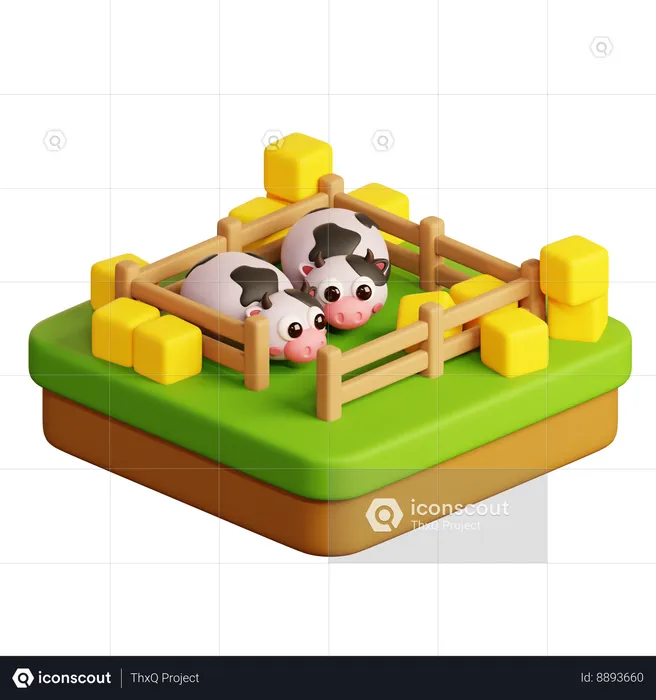 Dairy Farm  3D Icon