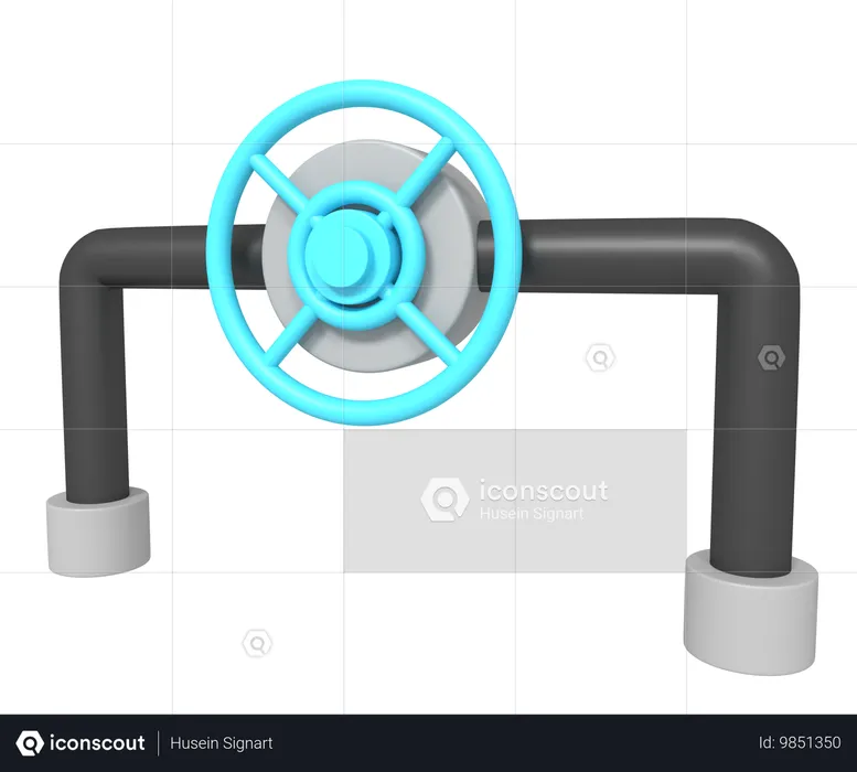 Dam water channel opener  3D Icon