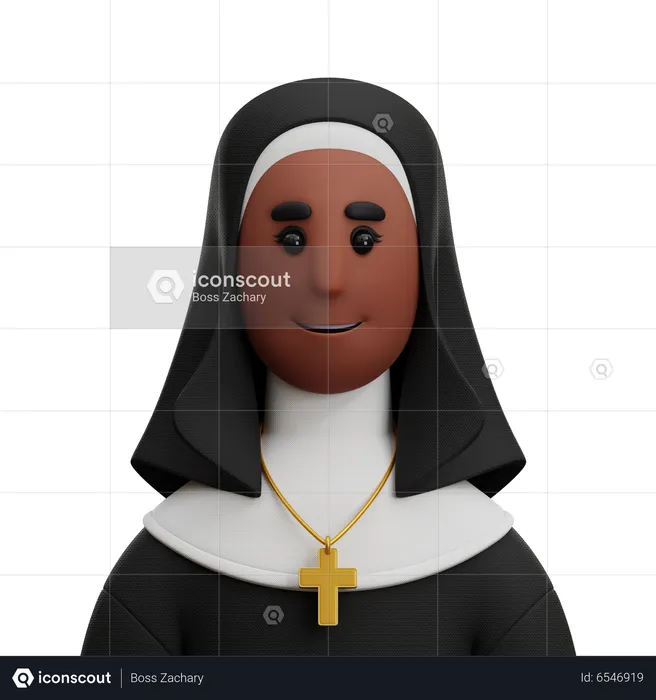 Dame nonne  3D Icon