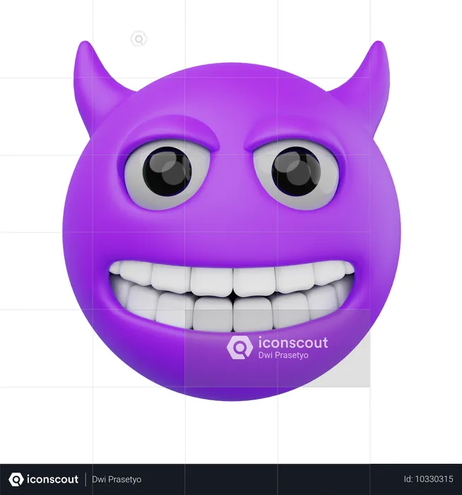 Dämon Emoji 3D Icon