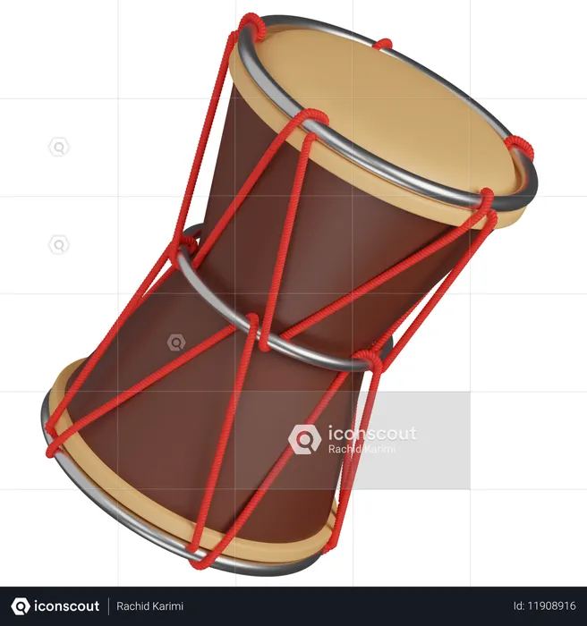 Damru  3D Icon