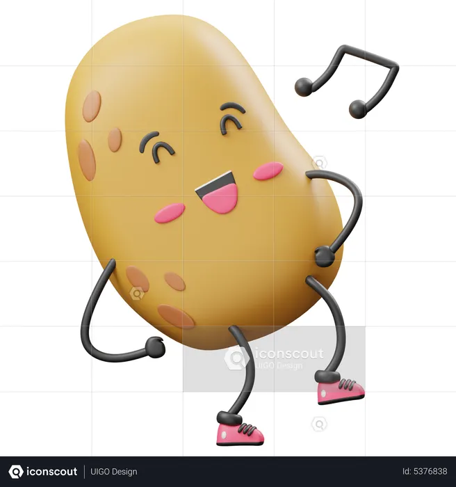 Dancing Potato  3D Icon
