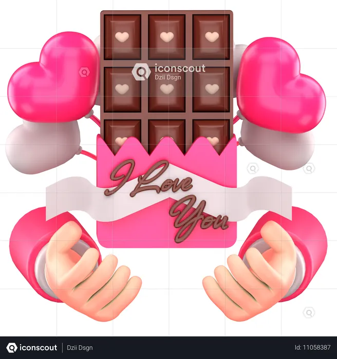 Dando chocolate  3D Icon