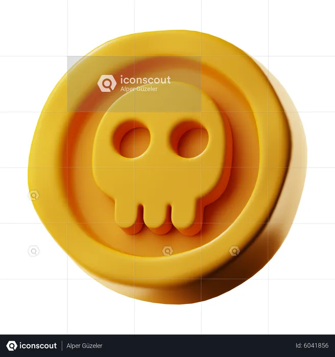 Danger Coin  3D Icon