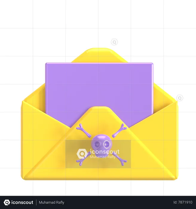 Danger Email  3D Icon