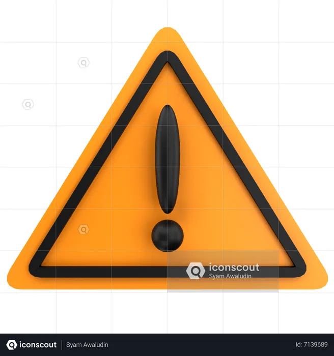 Danger Sign  3D Icon