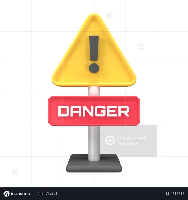 Danger Sign  3D Illustration