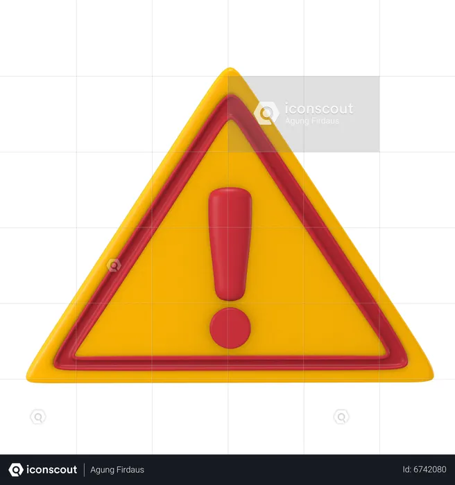 Danger Warning  3D Icon